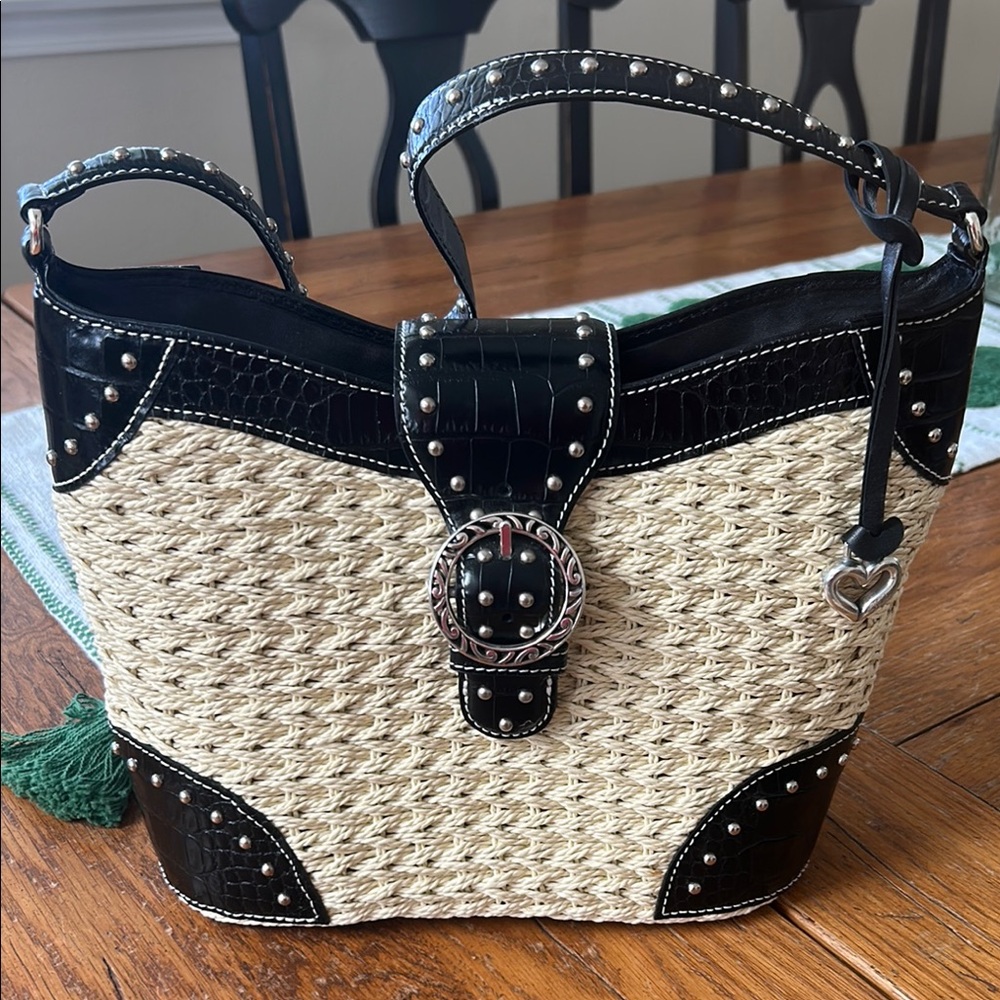 Stylish Brighton Black and Cream Women's Bag